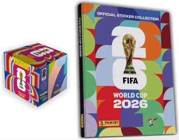 PANINI FIFA World Cup 2026 – Sticker Collection – Box mit 100 Tüten + Hardcover Album